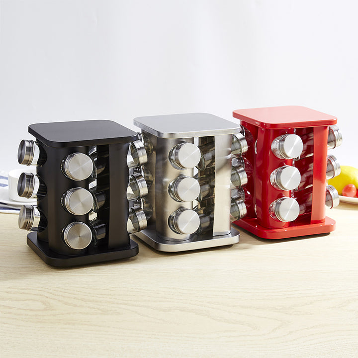 Pepper Sugar Jars And Stainless Steel Rack