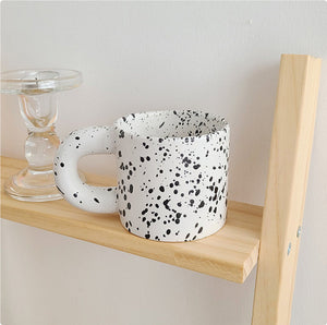 Discover the Charm of the Sesame Dot Splashed Ink Mug