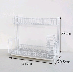 Transform Your Kitchen with the Double Tableware Dish Drain Rack