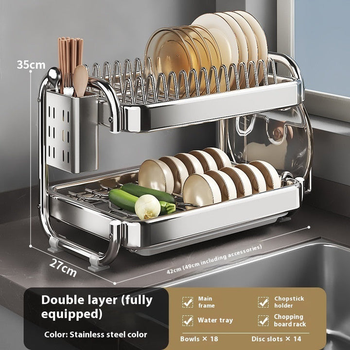 Transform Your Kitchen with the Stainless Steel Dish Storage Rack