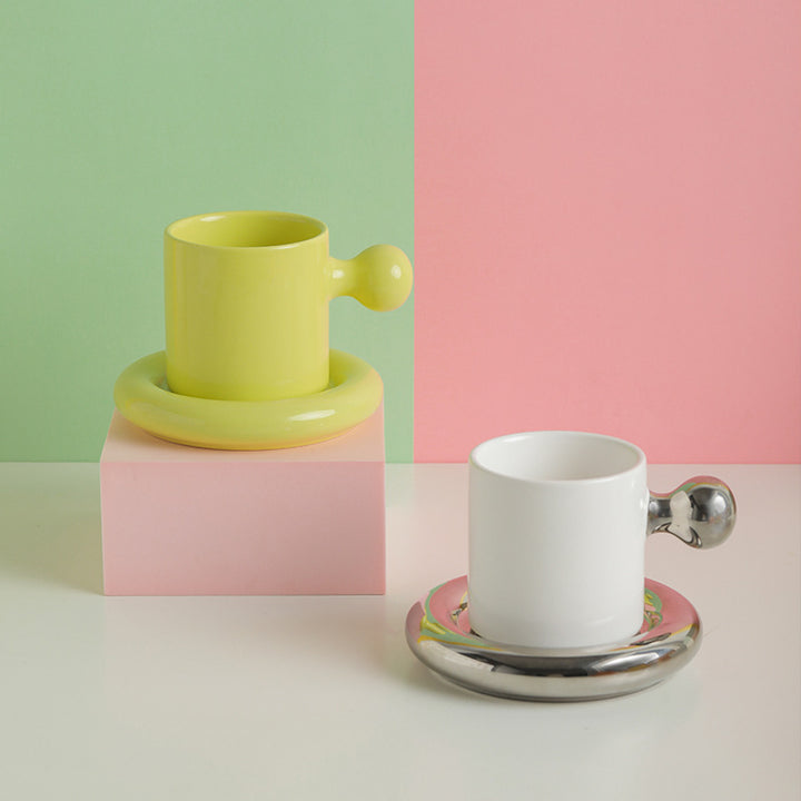 Macaron Ceramic Mug Egg Yolk Mug