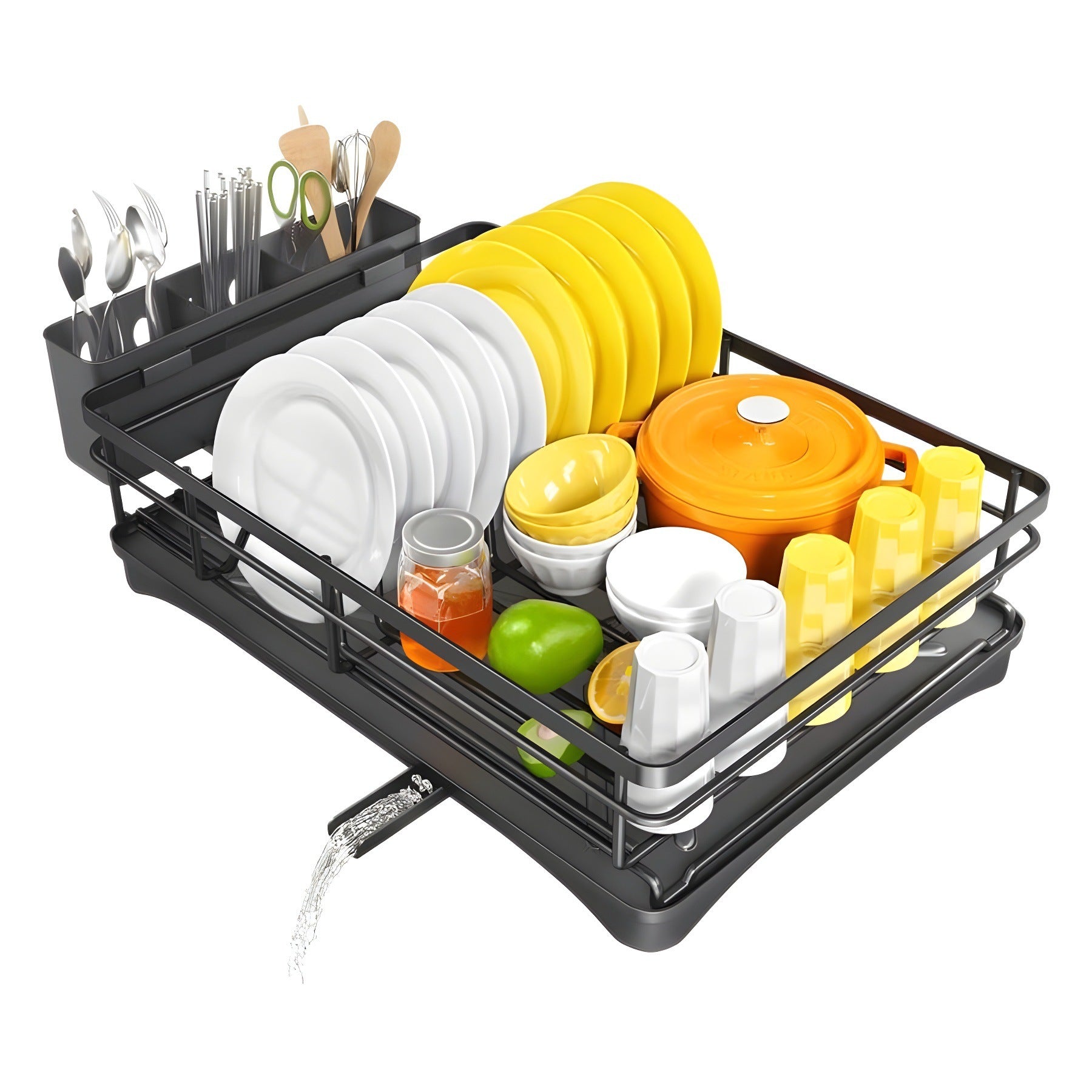 Kitchen Dish Sorting Sink Drain Rack