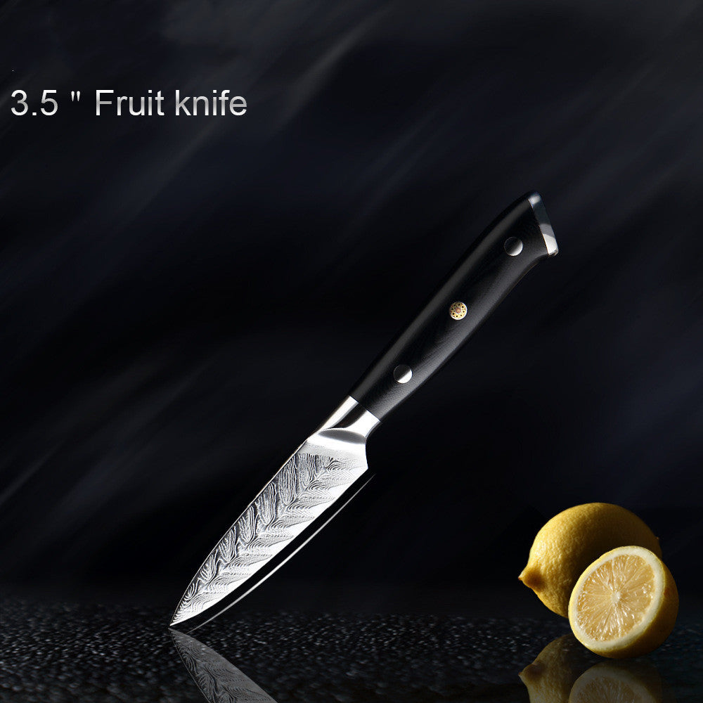 Damascus kitchen knife fish bone