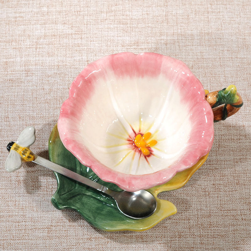 Rose Cup Ceramic Cup Creative Tea Cup Set