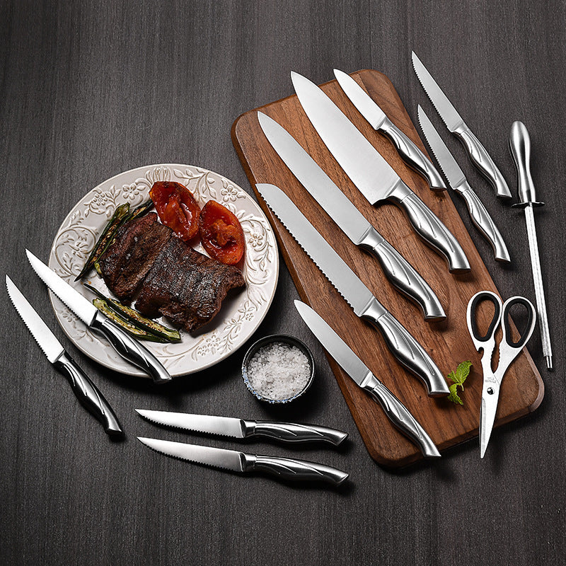 13-piece Stainless Steel Hollow Handle Kitchen Knife Set