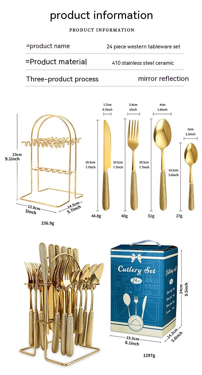 Porcelain Handle Knife Match Sets Suit