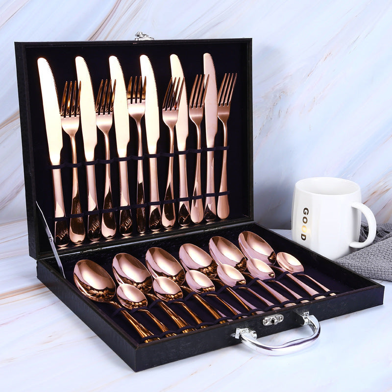 24-piece set of colorful western steak knife