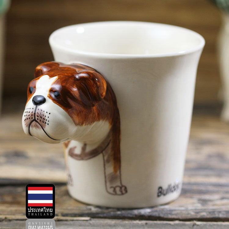 Hand painted animal mug