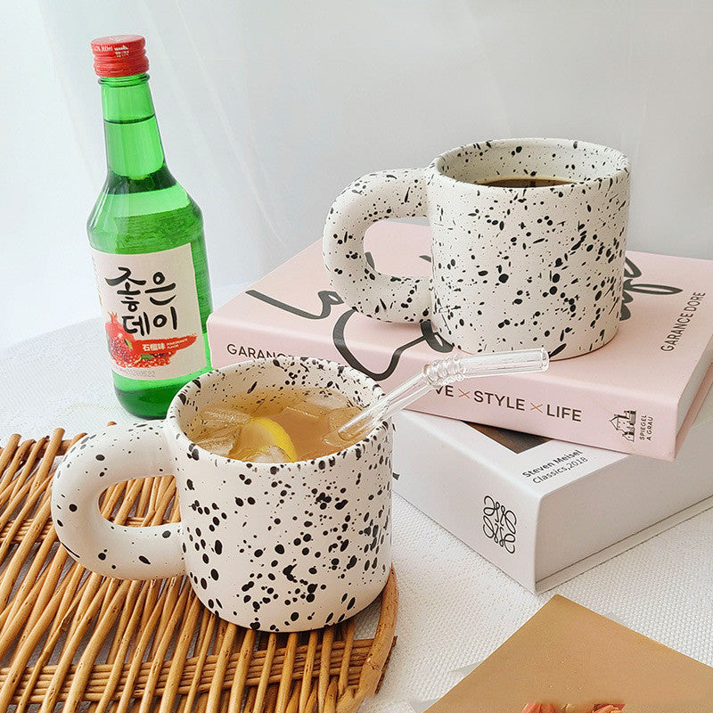 Sesame Dot Splashed Ink Mug
