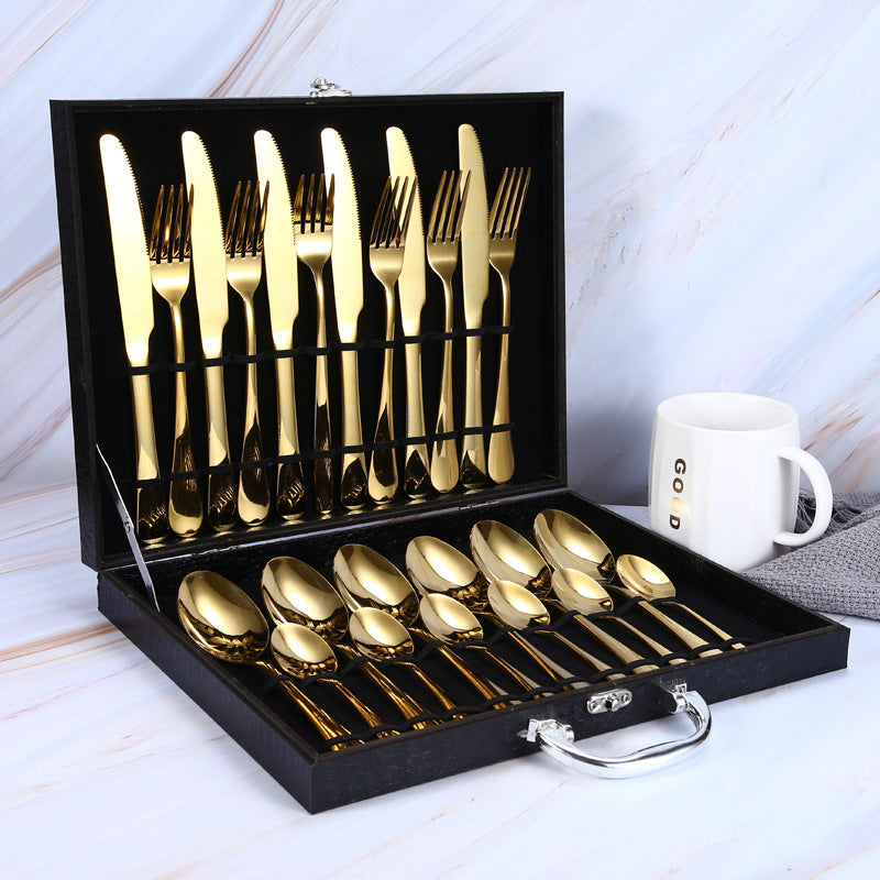 24-piece set of colorful western steak knife