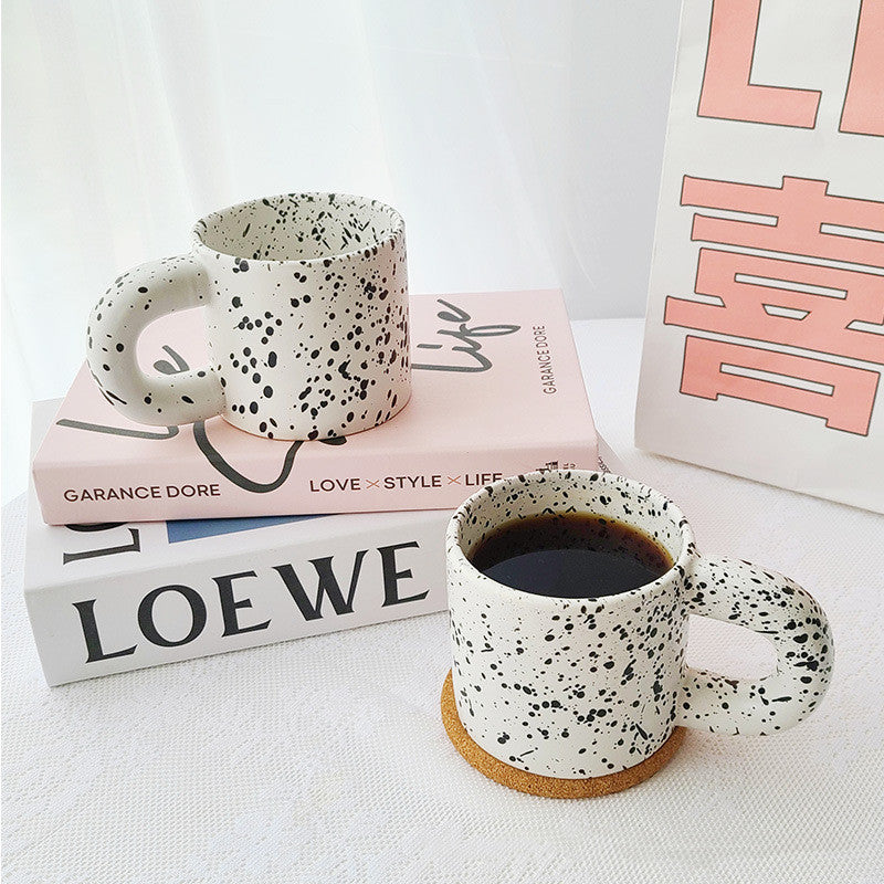Sesame Dot Splashed Ink Mug