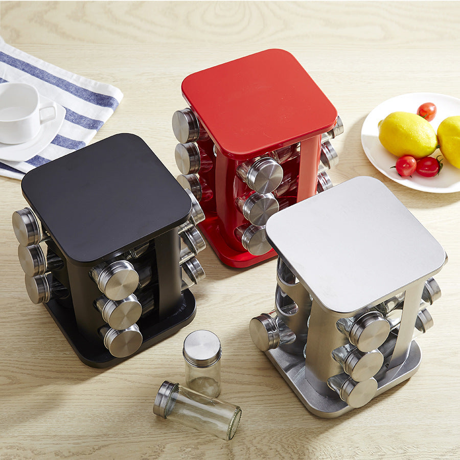 Pepper Sugar Jars And Stainless Steel Rack