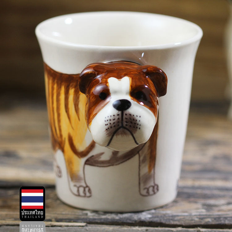 Hand painted animal mug