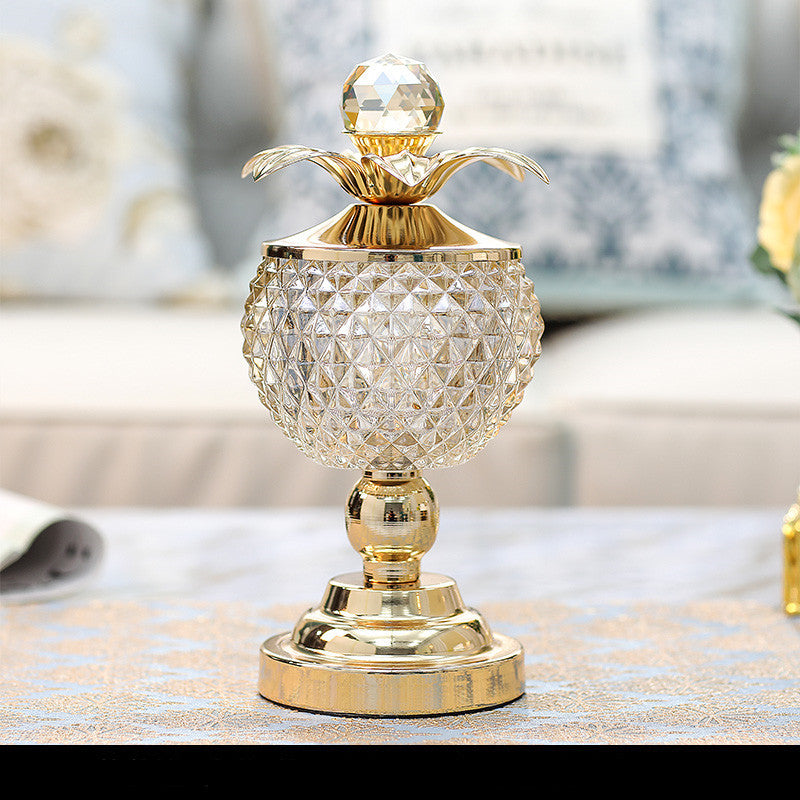 Metal Glass Candy Storage Jar