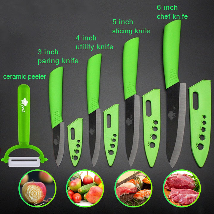 Zirconium Oxide Non-slip Handle Ceramic Knife Set