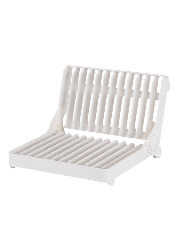 Folding dish rack and dish storage rack