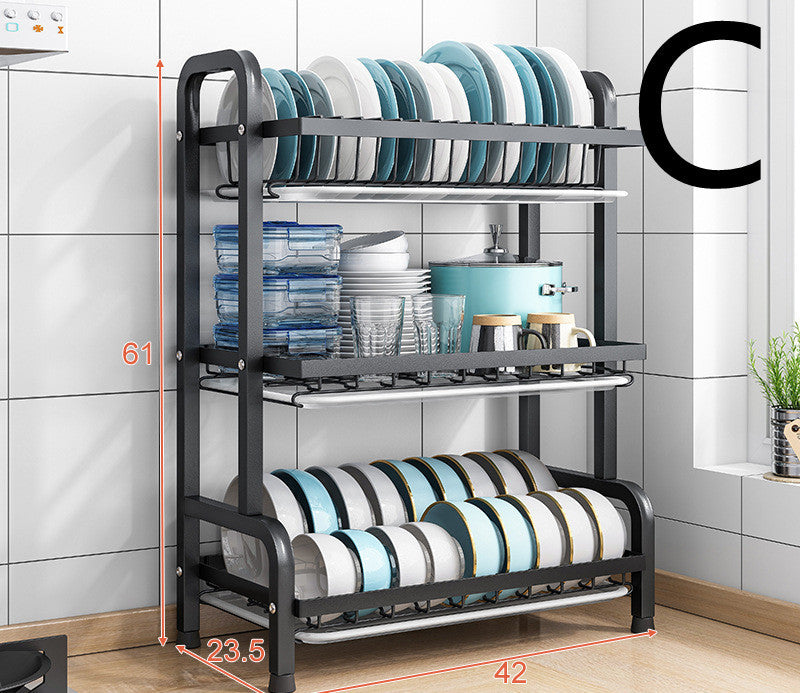 Kitchen Shelf Countertop Dish Drain Rack