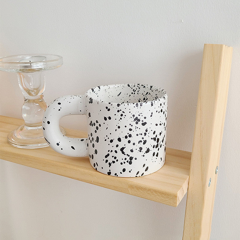Sesame Dot Splashed Ink Mug