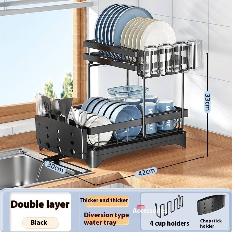 Kitchen Dish Rack Draining Rack Tableware