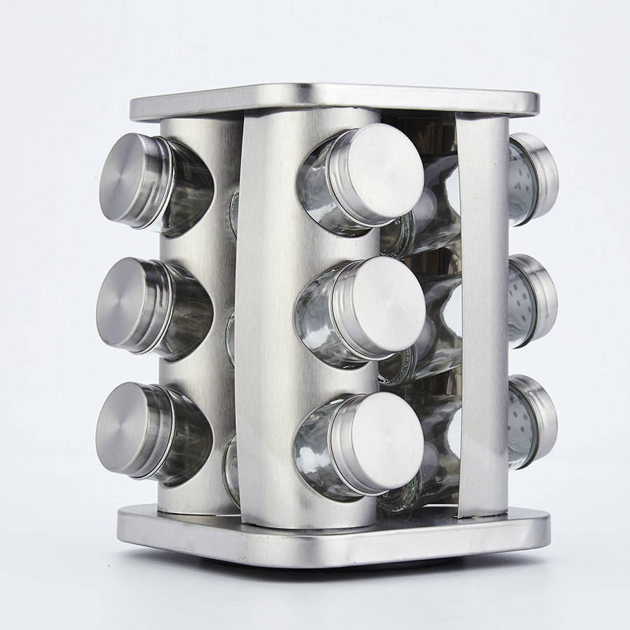 Pepper Sugar Jars And Stainless Steel Rack