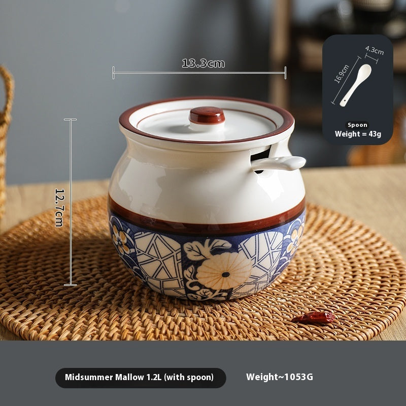 Lard Jar Household Ceramic Spice Jars