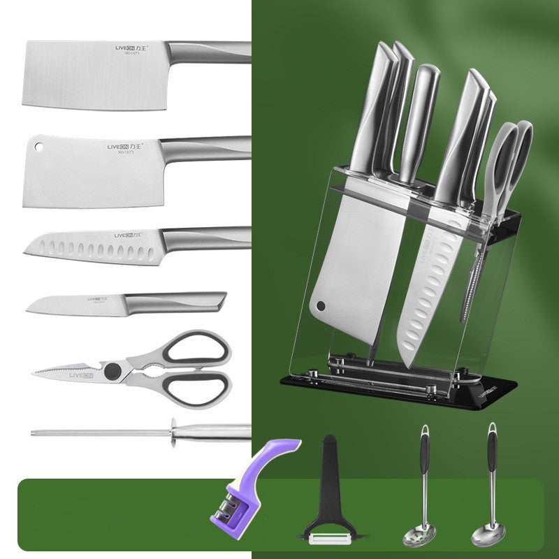 Household kitchen knife and cutting board