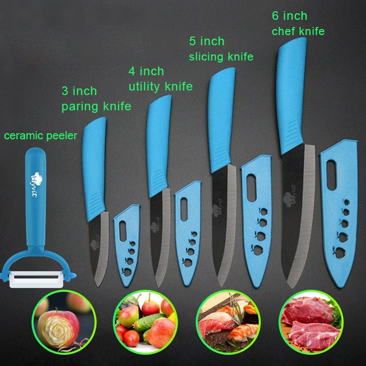 Zirconium Oxide Non-slip Handle Ceramic Knife Set