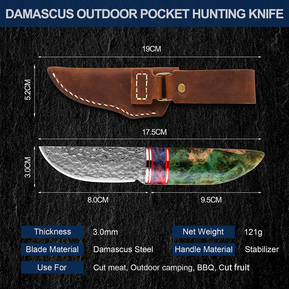 Outdoor Small Straight Fruit Wood Handle