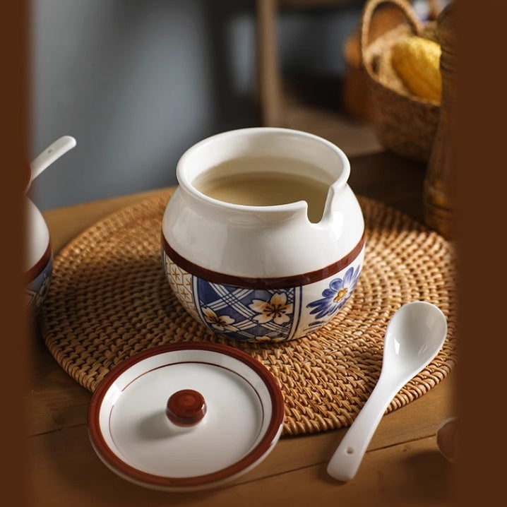 Lard Jar Household Ceramic Spice Jars