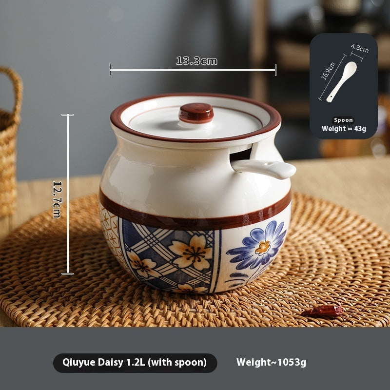 Lard Jar Household Ceramic Spice Jars