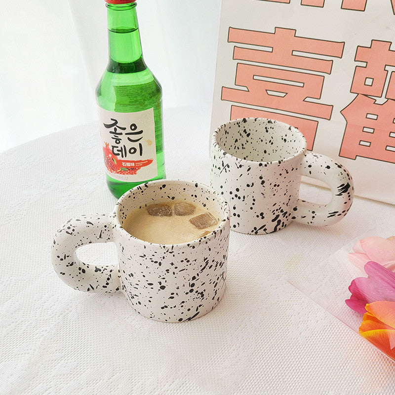 Sesame Dot Splashed Ink Mug