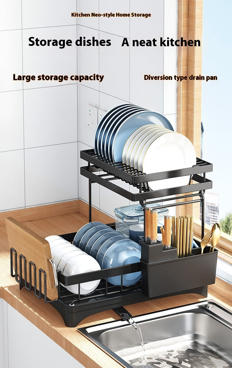 Kitchen Dish Rack Draining Rack Tableware