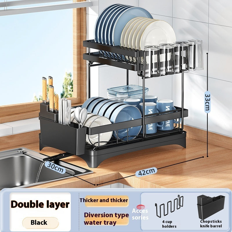 Kitchen Dish Rack Draining Rack Tableware