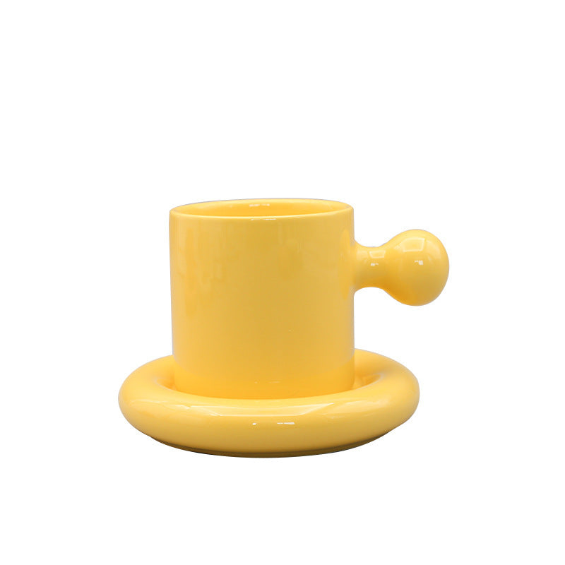 Macaron Ceramic Mug Egg Yolk Mug