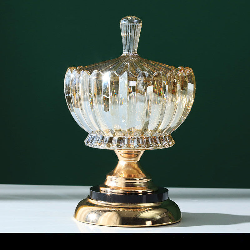 Metal Glass Candy Storage Jar