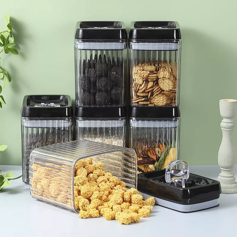 6PC Set Food Storage Kitchen Sealed Jar