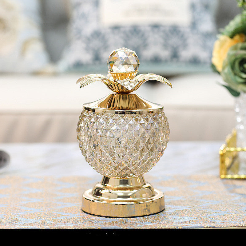 Metal Glass Candy Storage Jar