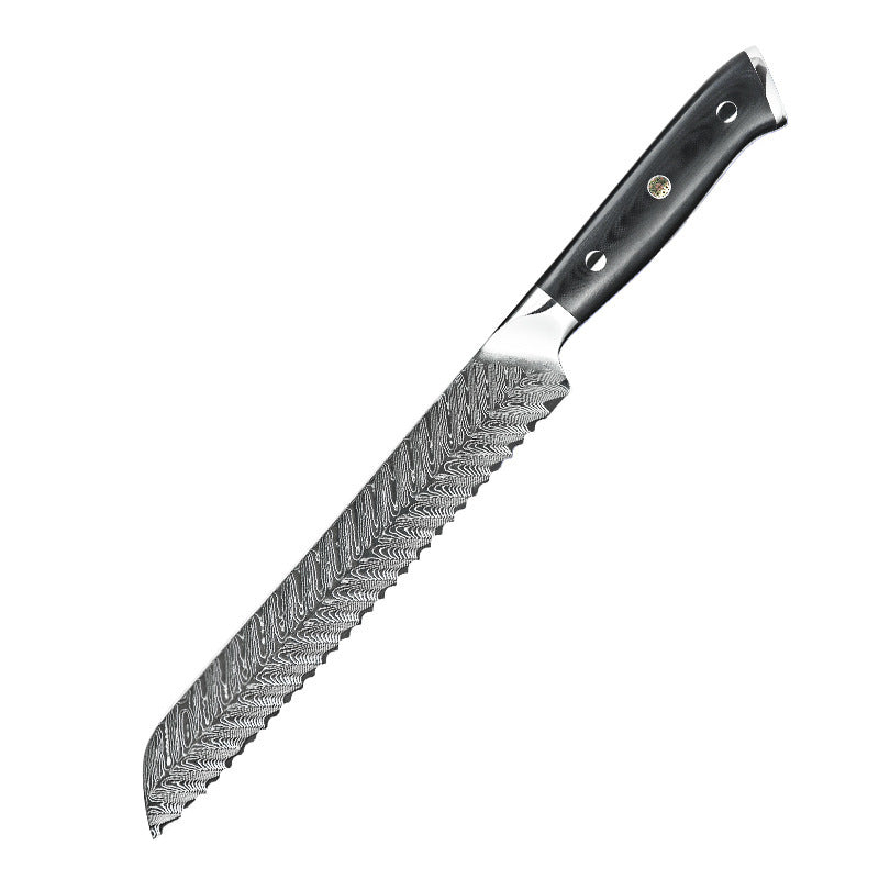 Damascus kitchen knife fish bone
