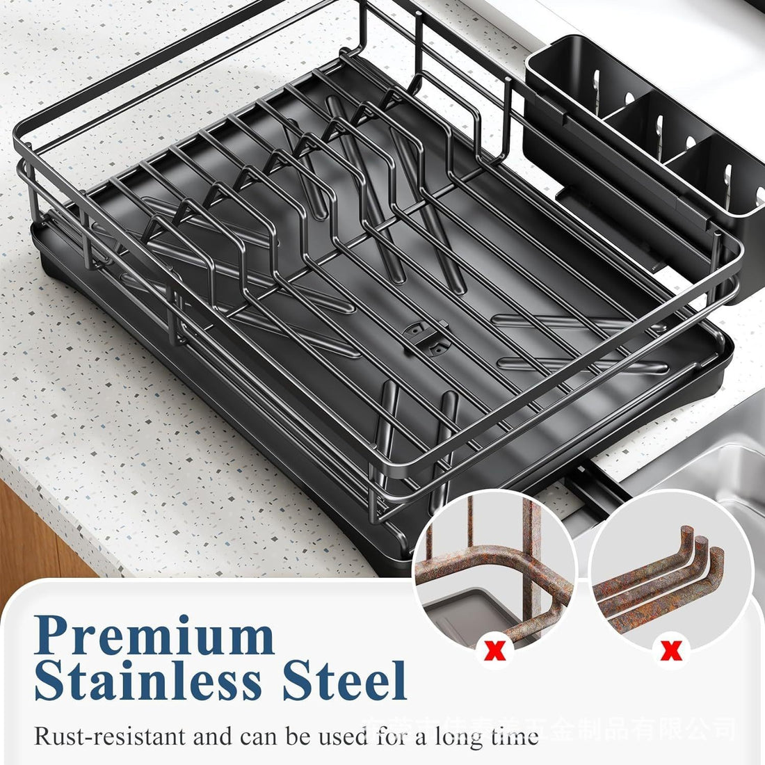 Kitchen Dish Sorting Sink Drain Rack