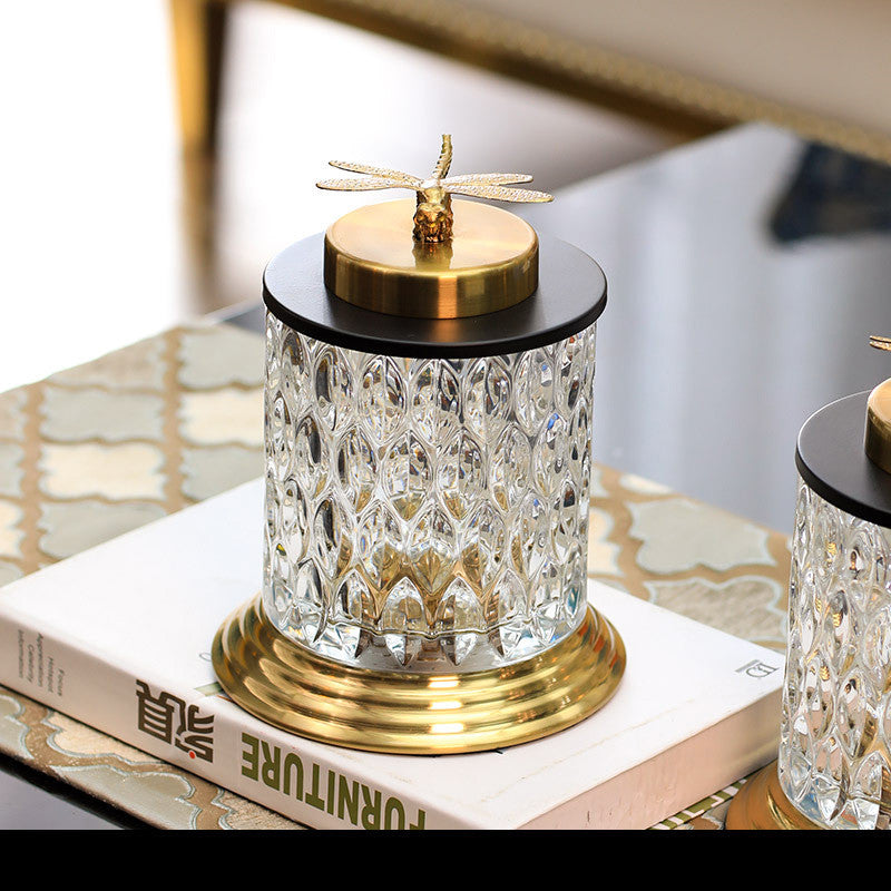 Metal Glass Candy Storage Jar