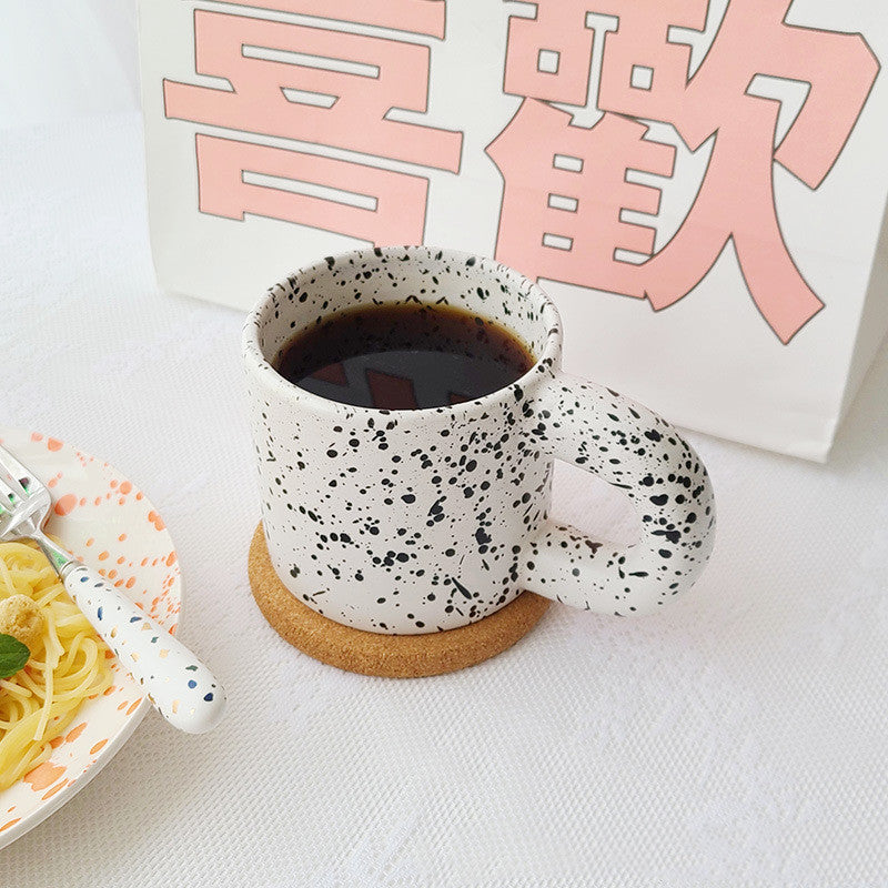 Sesame Dot Splashed Ink Mug