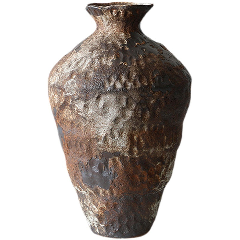 Retro Nostalgic And Dilapidated Coarse Ceramic Jars